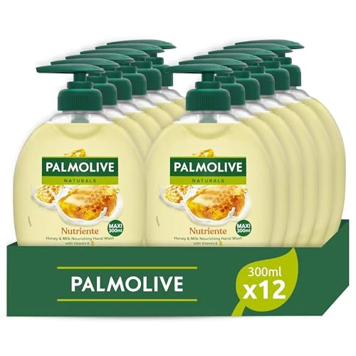 Offerta a tempo: Palmolive Naturals Sapone Liquido Mani Latte e Miele 300 ml x 12 | 96% formula biodegradabile | Con latte idratante | Formula delicata |Bottiglia Riciclabile | Dermatologicamente testato - 19% da 24.99 € a 20.28 €
