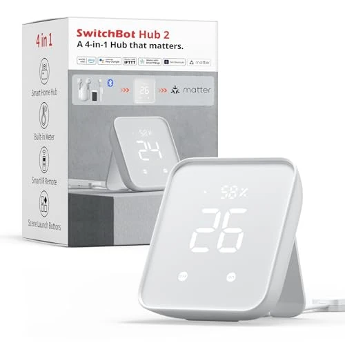 Offerta a tempo: SwitchBot Hub 2, Termometro di WiFi — 10% da 79,99 € a 71,99 €