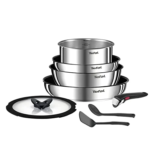 Oferta limitowana: Tefal Ingenio Eco Resist Zestaw Garnków i Patelni, Stal Nierdzewna, Srebrny/Czarny, ‎17,3 x 32,8 x 32,8 cm; 8 Elementów z 459.90 zł na 459.90 zł (oszczędź 0.00%)