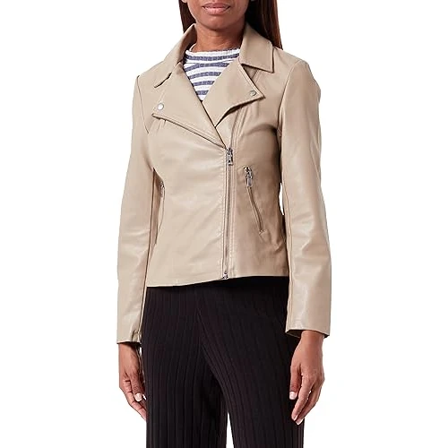 ONLY Onlnewmelisa Faux Leather Biker CC OTW Veste, Weathered Teak, M Femme