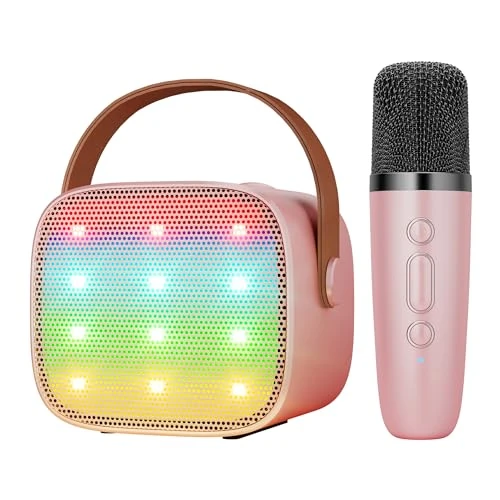 Tijdelijke aanbieding: BONAOK Karaokemachine Draadloze Microfoon Speelgoed, Draagbare Draadloze Bluetooth Karaoke-Speler, Oplaadbare Karaoke-Luidspreker Met Microfoon, Muziekspeler Met Verlichting, Speelgoed Voor Meisjes van 22.99 EUR naar 22.99 EUR (korting 0%)