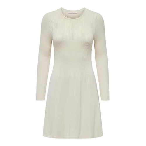 Bestseller A/S ONLALMA L/S O-hals jurk KNT NOOS jurk, Whitecap Gray, XL, Whitecap Gray, XL