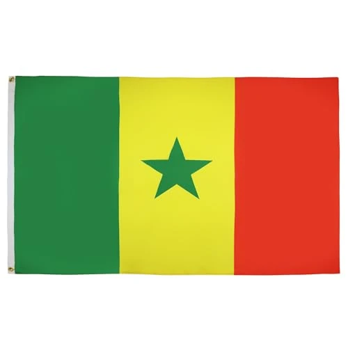 Tijdelijke aanbieding: AZ FLAG - Senegal Flag - 2x3 Ft - Light Polyester Senegalese Banner with Two Brass Eyelets - Fade Resistant - Vivid Colors - 2' x 3' Feet - 90x60 Cm van 9.25 € naar 9.25 € (0.00% korting)