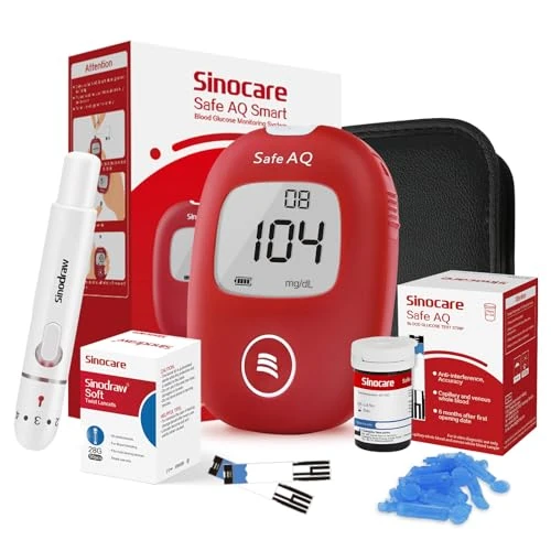 Offerta a tempo: Sinocare Glucometro Misuratore Glicemia, Test di Diagnostica e Monitoraggio con Strisce — 12% da 17,99 € a 15,83 €