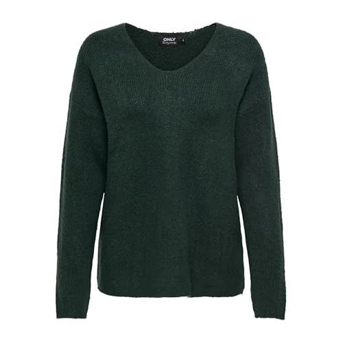Limited-time offer: ONLY ONLCAMILLA Female Knitted Jumper, Scarab/Detail: Melange, XS from 26.00 £ to 26.00 £ (save 0.00%)