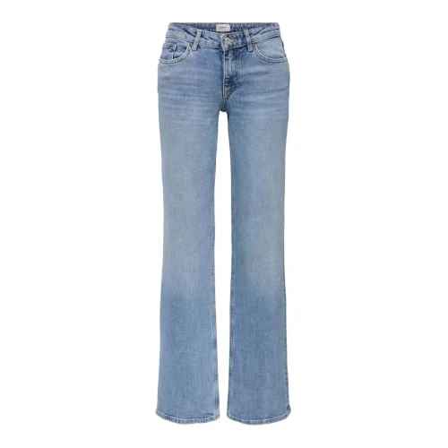 Offerta a tempo: Only Onljuicy LW Wide Leg DNM Rea365 Noos Jeans Elasticizzati, Light Blue Denim, 25W x 32L Donna - 48% da 49.99 € a 25.81 €
