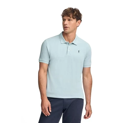 Offerta a tempo: Polo Club Polo Manica Corta Uomo Blu Ciel Regular Fit Maglietta 100% Cotone - 10% da 49.90 € a 44.90 €