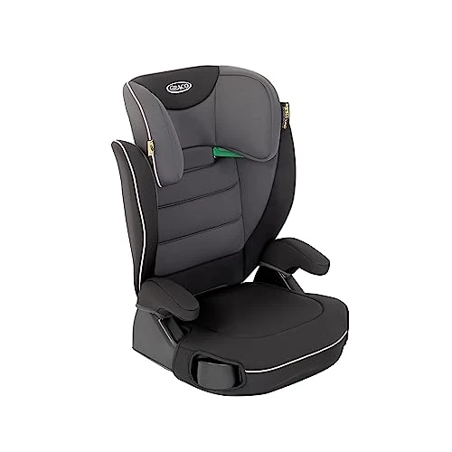 Graco Logico L i-Size R129 Highback Booster car seat with cupholders, Suitable from 100-150cm (approx. 3.5 to 12 years), Midnight fashion