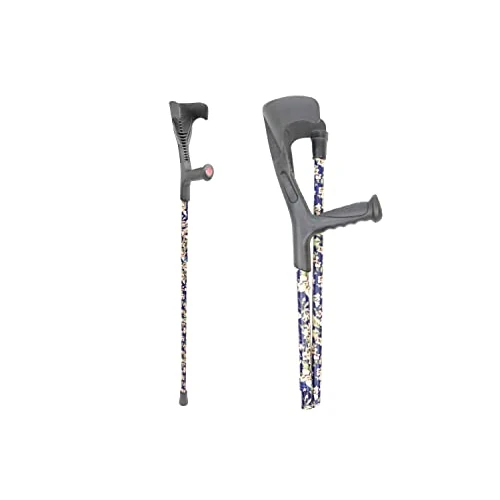 Limited-time offer: PEPE Mobility Folding Elbow Crutch, Open Cuff, Floral (1 Unit) from 34.99 £ to 34.99 £ (save 0.00%)