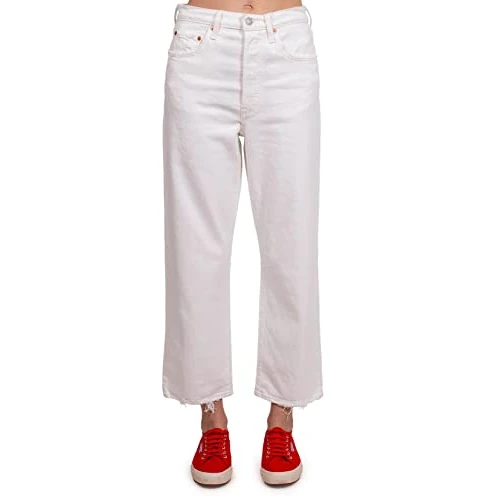 Levi's Ribcage Straight Ankle Jeans, Cloud Over, 33W / 29L Donna