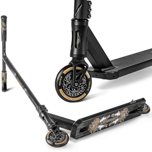 Oferta limitowana: Hulajnoga Movino Maniac, system kompresji IHC, streetowy podest, kółka 110 mm full core Gold z 399.00 zł na 399.00 zł (oszczędź 0.00%)