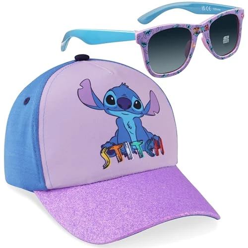 Oferta limitada: Disney Conjunto de Gafas de Sol y Gorra de Béisbol para Niñas, Gafas con Protección UV al 100% (Morado Stitch) de 21.99 EUR a 13.19 EUR (ahorro 40%)