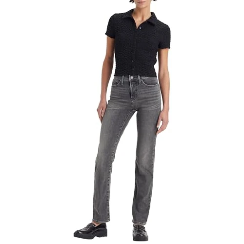 Zeitlich begrenztes Angebot: Levi's Damen Jeanshose 314 Shaping mit Stretch-Anteil, Straight Fit, Schwarz (River Rock), W27/L32 von 67.46 € auf 67.46 € (0.00% Rabatt)