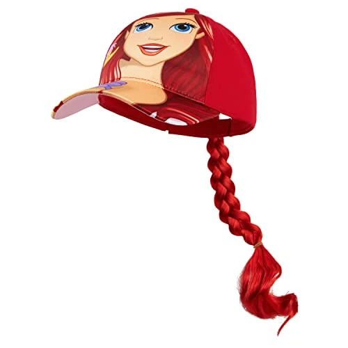 Offerta a tempo: Disney Cappello con Visiera Cappello Bambina Principesse Frozen e La Sirenetta con Treccia 3D Cappellino Bimba Regolabile Accessori Bambina Elsa Ariel - 18% da 12.16 € a 9.99 €