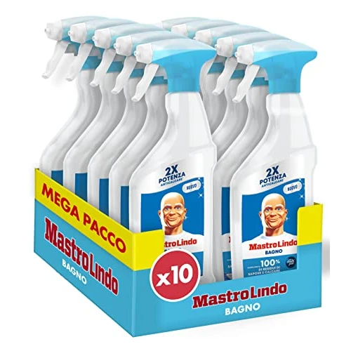 Mastro Lindo Spray voor het bad 500 ml. Verwijdert zeepresten en dubbele kalk in vergelijking met de vorige formule x10