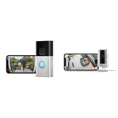 Offerta a tempo: Ring Videocitofono Plus a batteria (Battery Video Doorbell Plus) + Ring videocamera interna (Indoor Camera 2ª gen.) - 68% da 199.98 € a 64.99 €