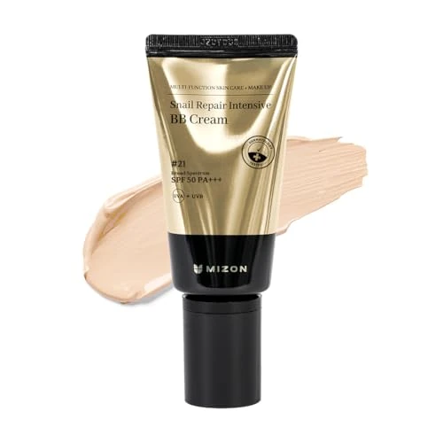 Zeitlich begrenztes Angebot: [MIZON] SNAIL REPAIR INTENSIVE BB CREAM SPF 50 (#21 - LIGHT BEIGE) Koreanische Hautpflege - Volle Deckkraft Makelloses Finish - Anti-Aging & Aufhellend - Parfümfrei - Ölfrei für Alle Hauttypen von 20.00 € auf 17.00 € (15% Raba