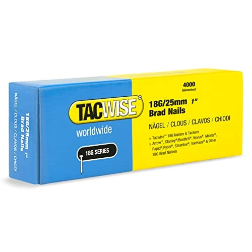 Zeitlich begrenztes Angebot: Tacwise 1710 Stauchkopfnägel Brad Typ 18G/25 mm, Verzinkt, 4000 Stück von 7.49 € auf 7.49 € (0.00% Rabatt)