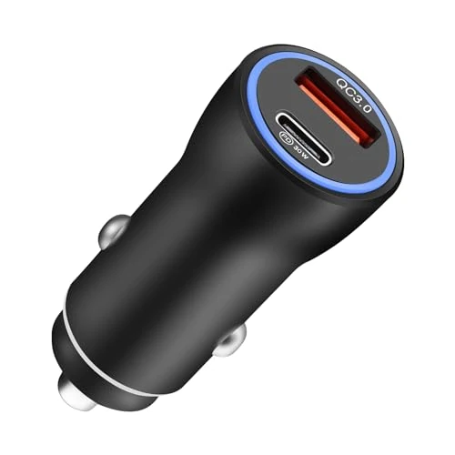 Hoppac Cargador Coche,Cargador USB C PD30W,Mini Cargador iPhone Coche Aplicar para iPhone Pro/Max14/13/Samsung/Huawei/Xiaomi,Accesorios Coche