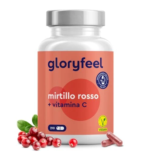 Arándano Rojo 25.000 mg por cápsula con Vitamina C - 210 Cápsulas veganas para +6 meses - Extracto de Concentrado 50:1 - Cranberry de alta biodisponibilidad y absorción