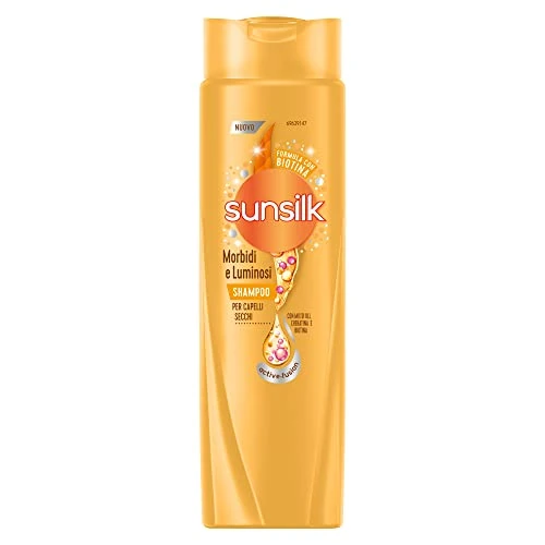 Offerta a tempo: Sunsilk, Shampoo Morbidi e Luminosi, Shampoo Anticrespo, Dona Capelli Morbidi e Non Unti, Formula Active-Fusion con Olio di Argan e Mandorle, Cheratina e Biotina, 250 ml - 40% da 2.49 € a 1.49 €