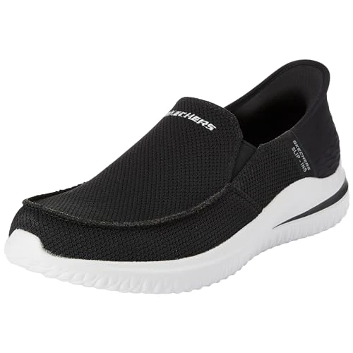 Oferta limitowana: Skechers Delson 3.0 Cabrino wsuwane męskie, Czarna dzianina, 40 EU z 345.00 zł na 345.00 zł (oszczędź 0.00%)