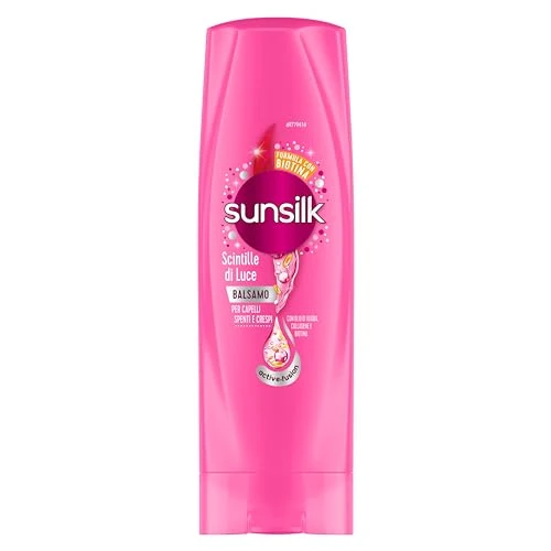 Offerta a tempo: Sunsilk, Balsamo Scintille di Luce, Balsamo Anticrespo Districante, Dona Lucentezza al Capello, Formula Active-Fusion con Olio di Jojoba, Collagene, Proteine di Perla e Biotina, 200 ml - 40% da 2.49 € a 1.49 €