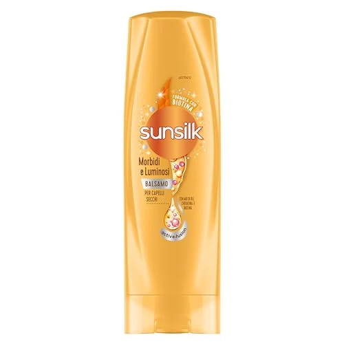Sunsilk, Miękka i jasna odżywka przeciw puszeniu się, zapewnia miękkie i nietłuste włosy, formuła Active-Fusion z olejkiem arganowym i migdałowym, keratyną i biotyną, 200 ml