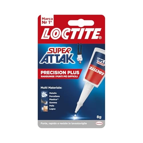 Offerta a tempo: Loctite Super Attak Precision Plus, Colla liquida trasparente con beccuccio extra lungo — 16% da 8,99 € a 7,59 €