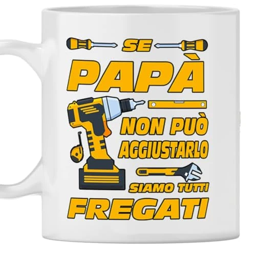 Tasse en céramique Papa. Idée d'anniversaire si papa ne peut réparer personne ne peut le faire. Fête des pères cadeau de Noël