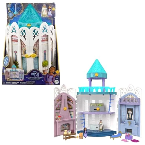 Offerta a tempo: Mattel Disney Wish - Castello di Rosas, playset con 5 aree di gioco, 2 mini bambole e 1 personaggio di Star, 20+ accessori e magiche sorprese incluse, giocattolo per bambini, 3+ anni, HPX38 - 26% da 29.40 € a 21.75 €