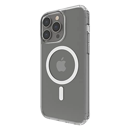 Belkin Coque de Protection MagSafe pour iPhone 14 Pro Max (Coque Transparente et magnétique, aimants intégrés, rebords, Protection de l'appareil Photo/caméra, Compatible avec Les chargeurs MagSafe)