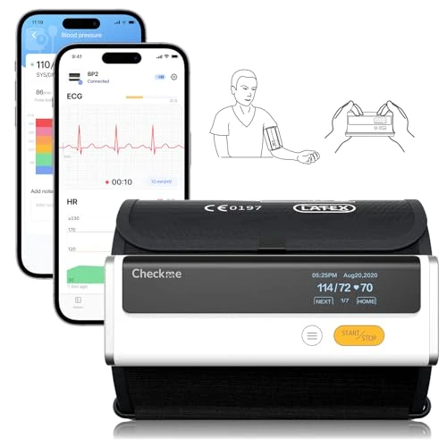 Offerta a tempo: CheckMe Armfit Plus Misuratore Pressione da Braccio con ECG e Analisi dei Rapporti ECG, Misurazione Automatica in 30s, APP per Android e iOS, con Gestione Multiutente e Archiviazione Illimitata - 40% da 139.99 € a 83.99 €