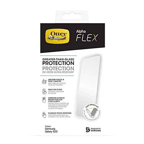 Offerta a tempo: OtterBox Pellicola protettiva Alphaflex per Samsung Galaxy S23, Protezione resistente contro rotture e graffi con trattamento antimicrobico - 78% da 39.99 € a 8.80 €