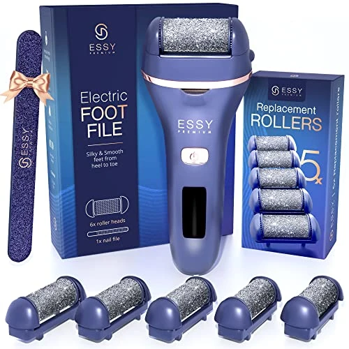 Oferta limitada: Essy Lima Electrica Pies Durezas con 5 Rodillos de Recambio Quita Durezas para Pies Lima Electrico Callos Eliminar Limador de Durezas Pedicura Electrico Quita Callos Profesional Foot File (Marina) de 30.97 EUR a 30.97 EUR (ahorro 11%)