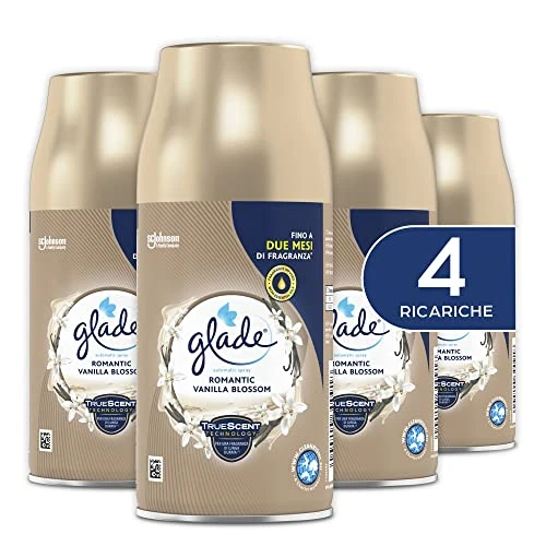 Limitiertes Angebot: Glade Automatic Nachfüll-Spray, Raumduft Romantic Vanilla Blossom, 4 Nachfüllpackungen à 269 ml von 31.32 EUR auf 28.84 EUR (Spare 8%)