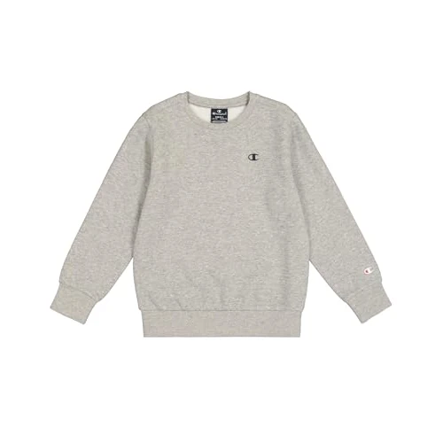 Champion Legacy Basics B-Ultralight Powerblend Fleece Crewneck Sweatshirt Kids & Boys, Grigio Melange Chiaro, 11-12 Years