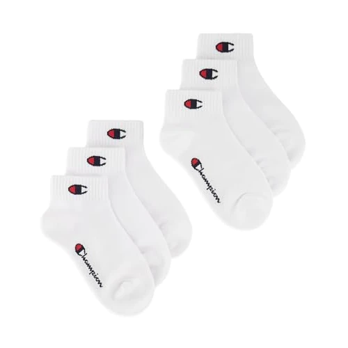 Offerta a tempo: Champion Core Socks Junior 6PP Quarter, Bianco, 31-34 EU (12-2 Kids UK) Unisex - Bambini e ragazzi -FW23 - 15% da 15.99 € a 13.59 €