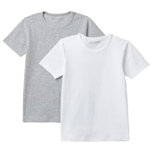 Limitiertes Angebot: United Colors of Benetton Jungen 2er Set 3op80m018 T-Shirt, Grigio Melange E Bianco 501, M von 19.95 EUR auf 13.45 EUR (Spare 33%)