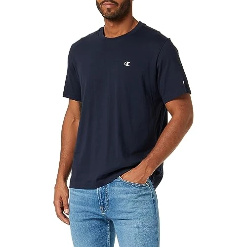 Zeitlich begrenztes Angebot: Champion Legacy Basics-S-s Crewneck T-Shirt für Herren, Marineblau, XL von 18.87 € auf 16.34 € (13.41% Rabatt)