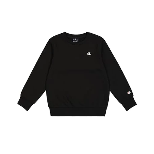 Champion Legacy Basics B-Ultralight Powerblend Fleece Crewneck Sweatshirt voor kinderen en jongeren, Zwart, 11-12 Jaar