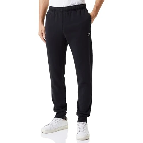 Champion Legacy Basics-Powerblend Fleece Rib Cuff Pantalón de Chándal para Hombre, Nero, M