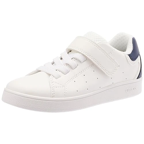 Offre limitée : Geox Boy's J Eclyper Sneaker, Blanc/Bleu Marine, 10 UK Child de 41.70 € à 41.70 € (0.00% de remise)