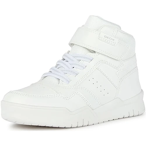 Geox Men's J Perth Boy FSneaker, White, 1.5 UK