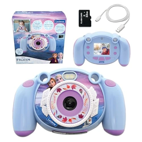 Offerta a tempo: Lexibook, Frozen, fotocamera digitale 4 in 1 per bambini, funzione foto e video, giochi, scheda SD da 32 GB inclusa, viola, DJ080FZ - 20% da 59.99 € a 47.93 €