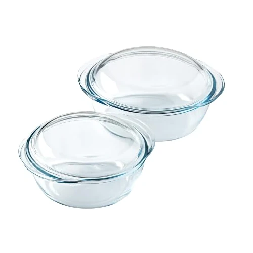 Offerta a tempo: Pyrex®| Casseruola in vetro borosilicato | Set di 2 | Cottura a vapore, cucina rapida e gustosa, compatibile con microonde e lavastoviglie (confezione da 2 casseruole da 1,6 L e 2,3 L) - 38% da 38.32 € a 23.66 €
