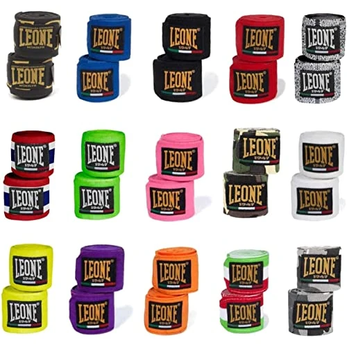 Leone1947 Fasce elastiche parziali, 2,5 m/3,5 m/4,5 m di lunghezza, bende per boxe MMA boxe, bende fascianti boxe Muay Thai, diversi colori e lunghezze (blu, 3,50 m)