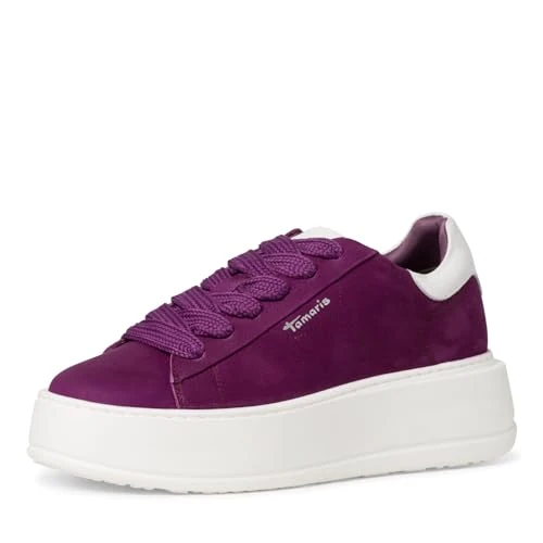 Tamaris Damen Sneaker Low Leder; Purple/lila; 41 EU