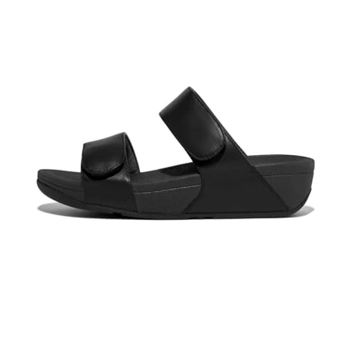 Offerta a tempo: Fitflop Sandali da donna Lulu regolabili in pelle, Tutto nero, 37 EU - 15% da 58.99 € a 49.99 €