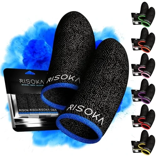 Offerta a tempo: RISOKA Gaming Finger Sleeves 10 Pezzi - Scorrimento Perfetto su Touchscreen - 0.00% da 13.99 € a 13.99 €